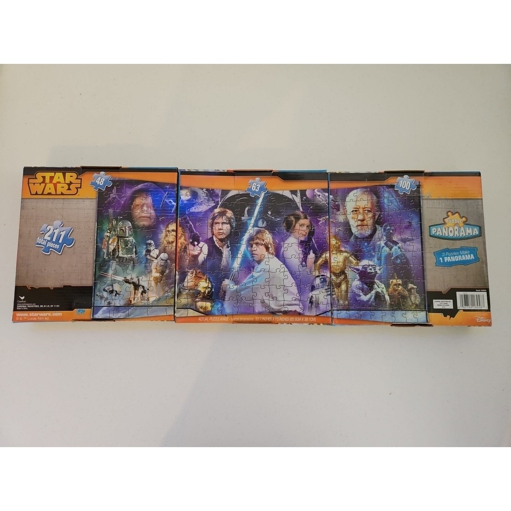 Classic Star Wars 3 Puzzle Panorama Set 211 Pieces - Original Trilogy